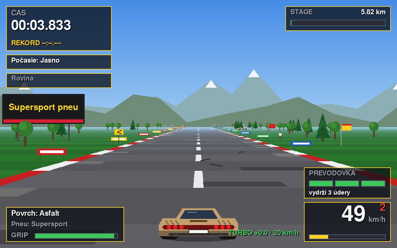 Jaguár XJ220 na okruhu Grand Prix, jasno
