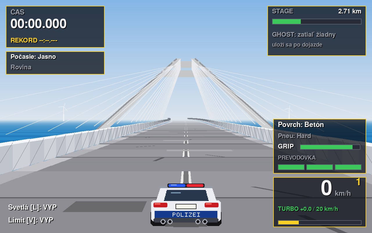 Audi RS 6 Avant Polizei na Møns Klint v Dánsku s pylónom lanového mosta